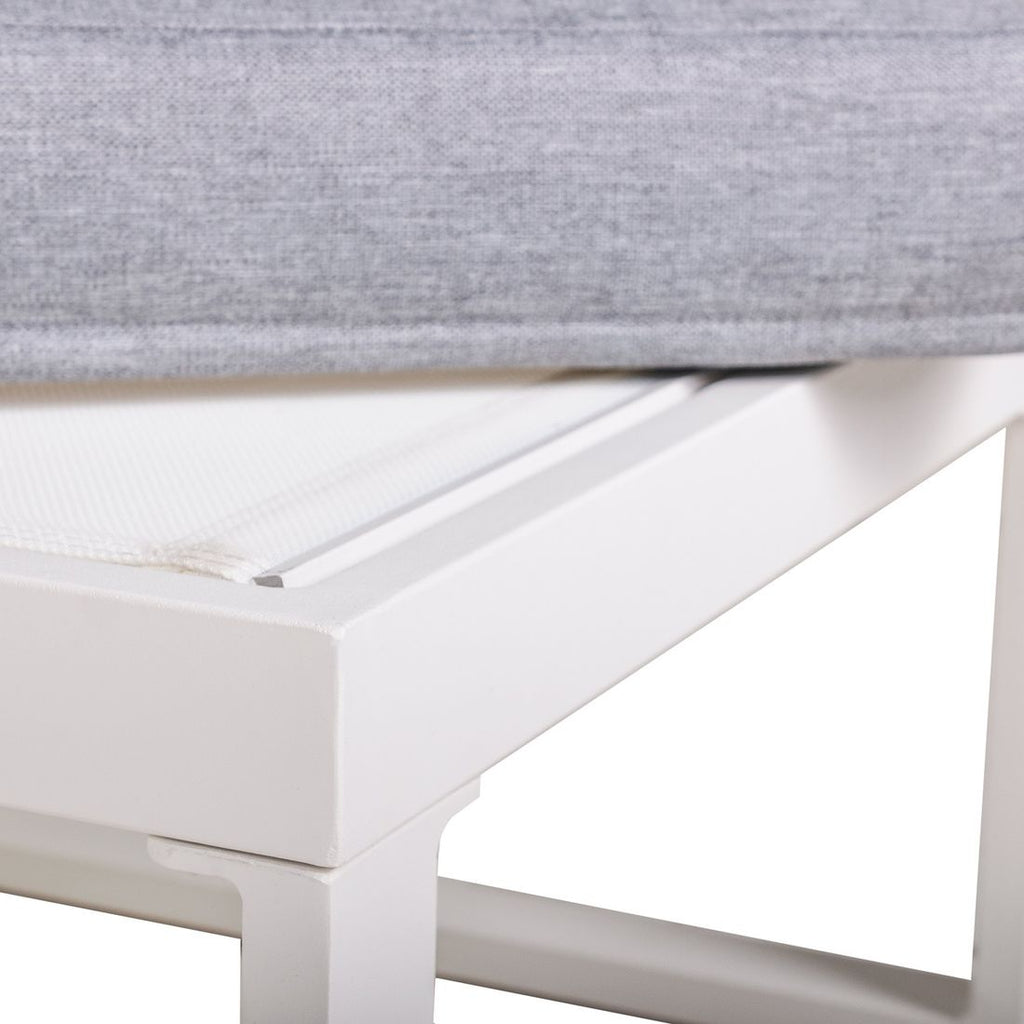 Loungesett Oscar aluminium/polypropylen hvit/grå - OUTLIV.