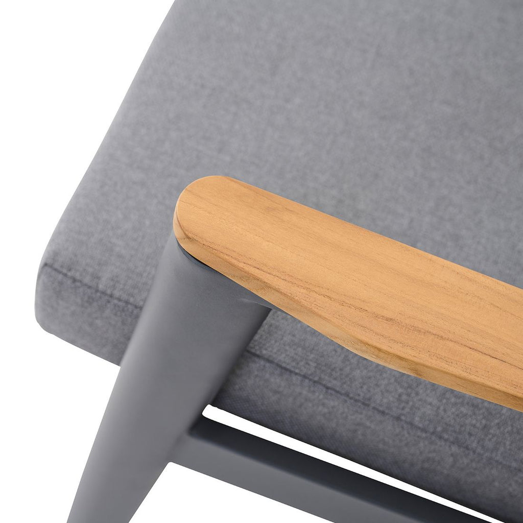 Hagesofa Cortina aluminium og tau 208 cm - Siena Garden
