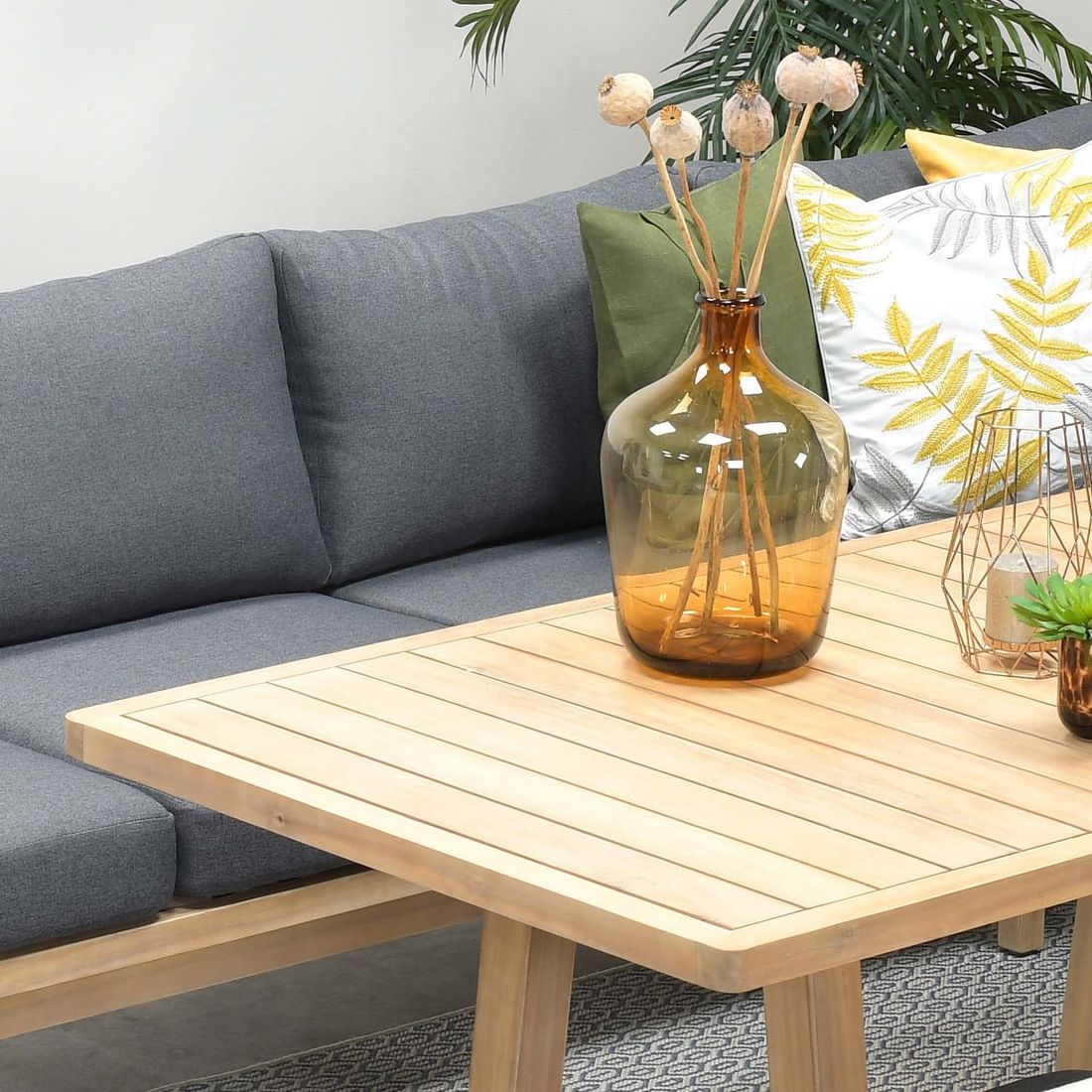 Spise-loungesett Santos akasie/tau 150x90 cm - Garden Impressions