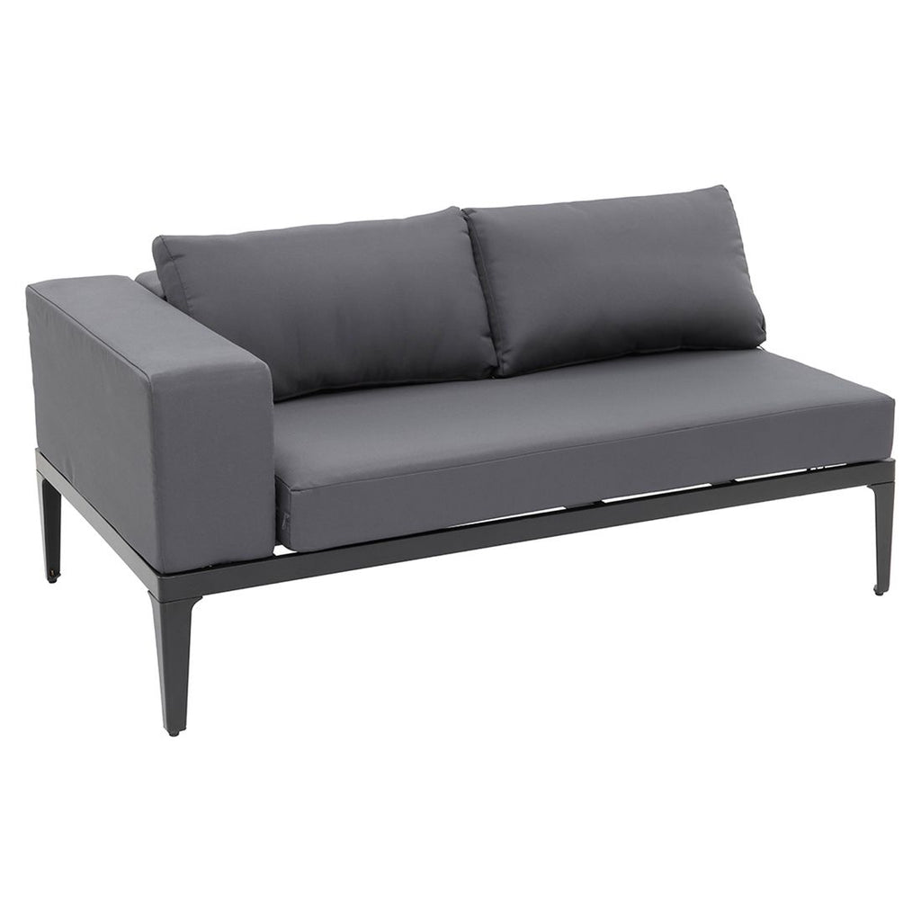 Hjørnesofa ute Bern med loungebord aluminium 220x140 cm - OUTLIV.