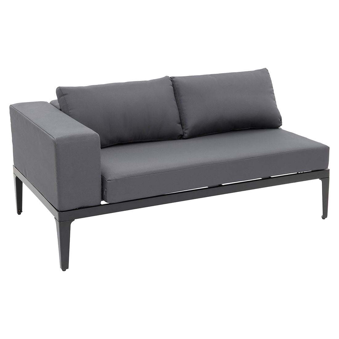 Hjørnesofa ute Bern med loungebord aluminium 220x140 cm - OUTLIV.
