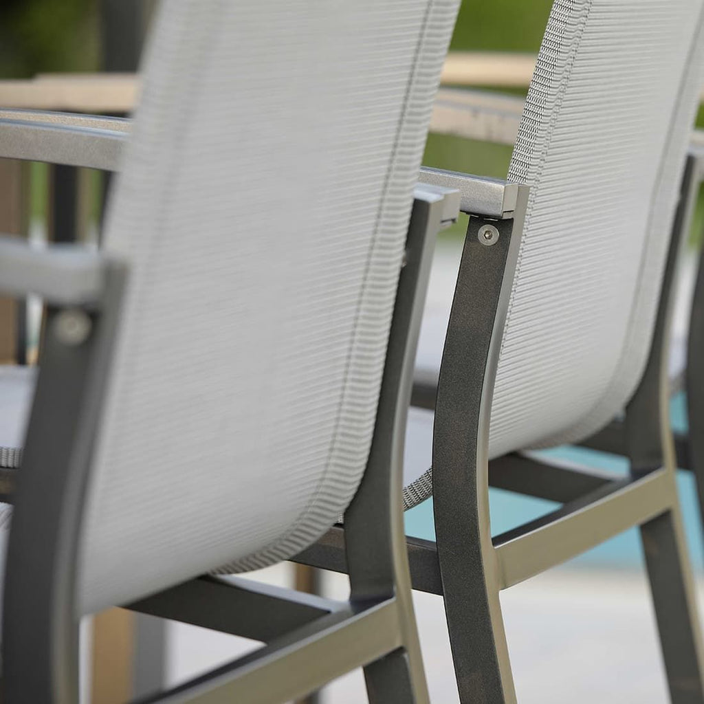 Hagemøbelsett Evoee aluminium/Silverstar 200x100cm 6 plasser - Stern