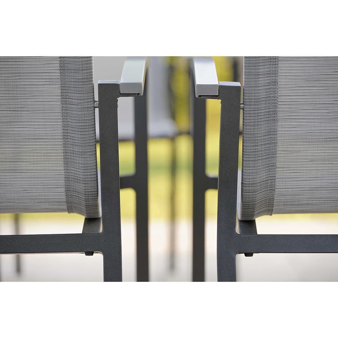 Hagemøbelsett Evoee aluminium/Silverstar 200x100cm 6 plasser - Stern