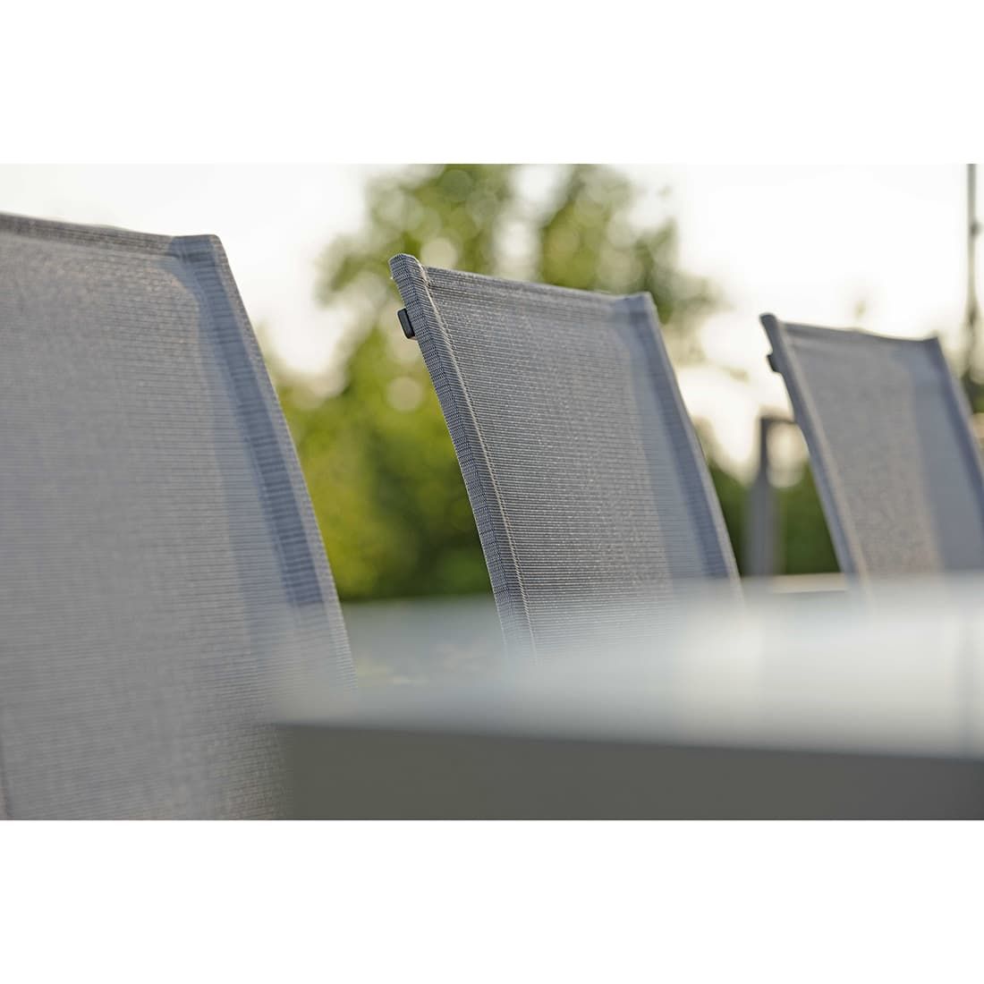 Hagemøbelsett Evoee aluminium/Silverstar 200x100cm 6 plasser - Stern