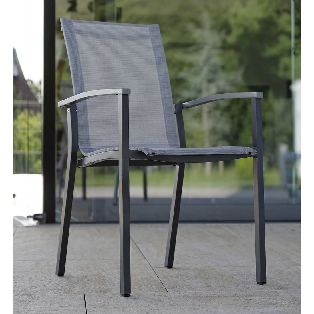 Hagemøbelsett Evoee aluminium/Silverstar 200x100cm 6 plasser - Stern