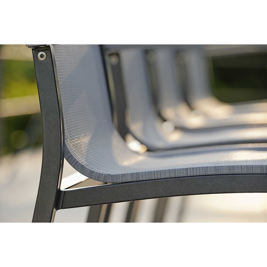 Hagemøbelsett Evoee aluminium/Silverstar 200x100cm 6 plasser - Stern