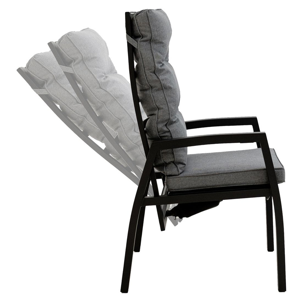 Hagemøbelsett Canberra 6 plasser aluminium 180x90 cm - OUTLIV.