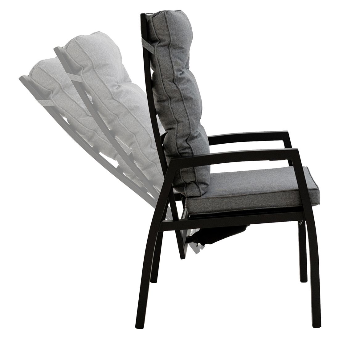 Hagemøbelsett Canberra 6 plasser aluminium 180x90 cm - OUTLIV.