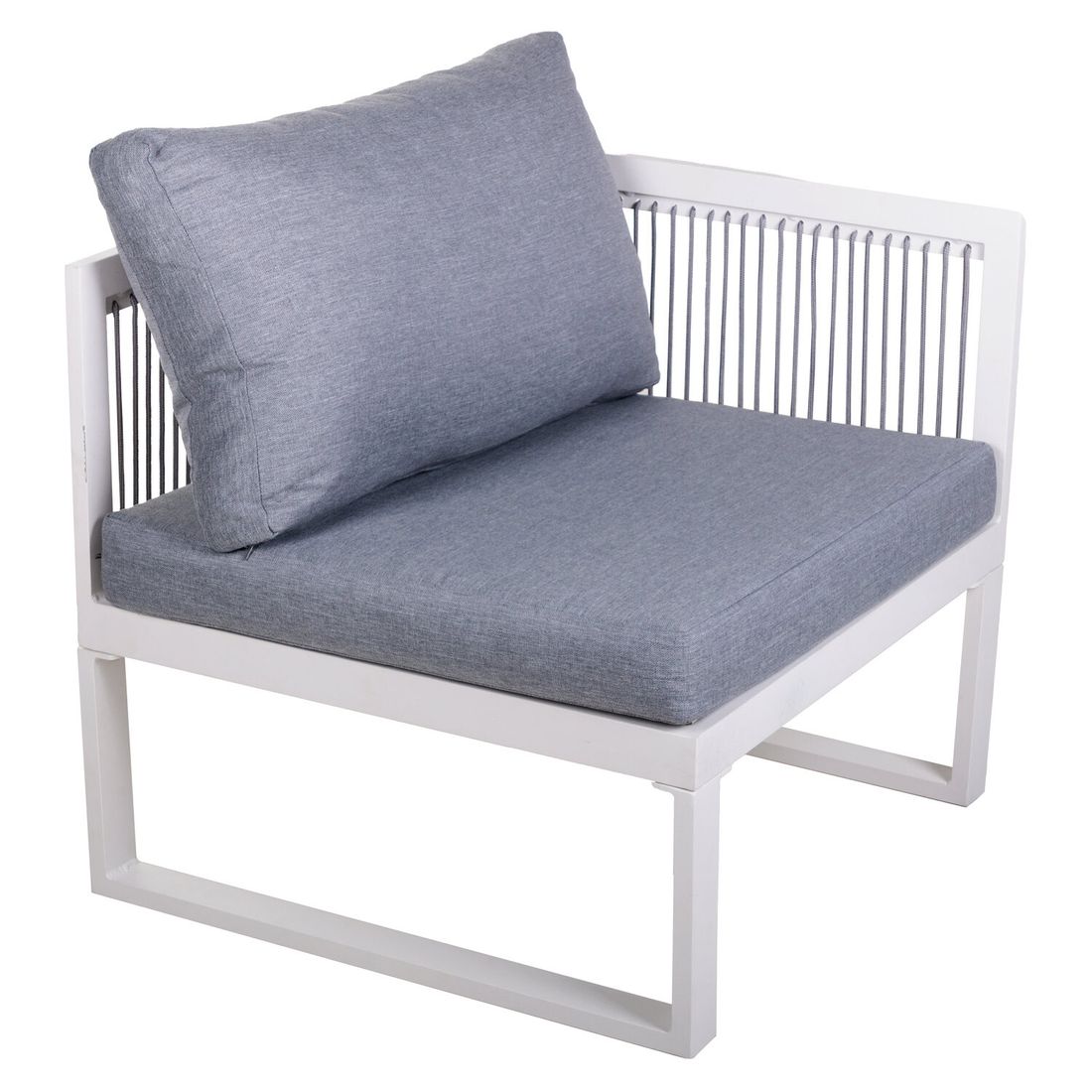 Loungesett Oscar aluminium/polypropylen hvit/grå - OUTLIV.