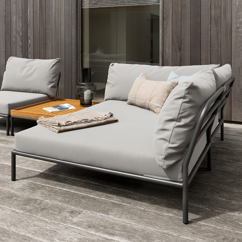 Endemodul lounge Level 2 Cozy aluminium/Sunbrella 174x139 cm - Houe