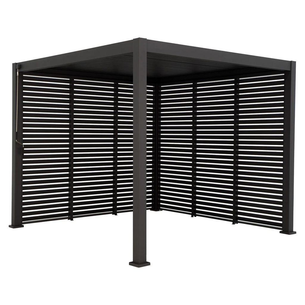 Pergola lamellvegg 93x236,5 cm aluminium antrasitt - Mirador