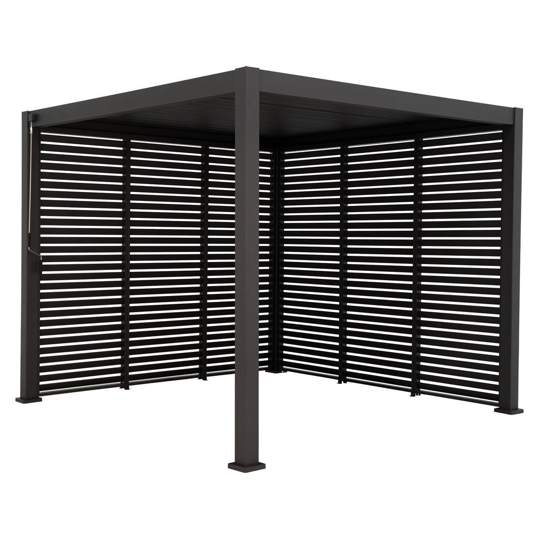 Pergola lamellvegg 93x236,5 cm aluminium antrasitt - Mirador