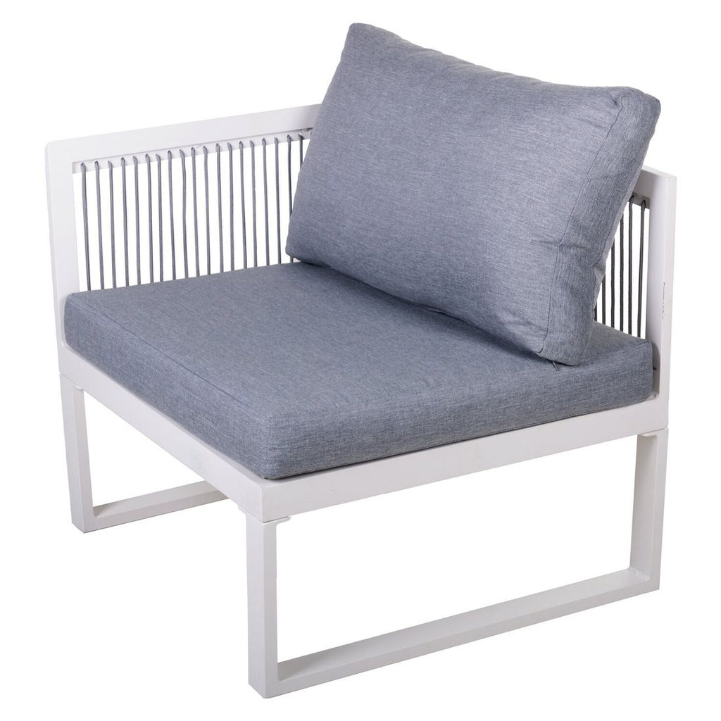 Loungesett Oscar aluminium/polypropylen hvit/grå - OUTLIV.