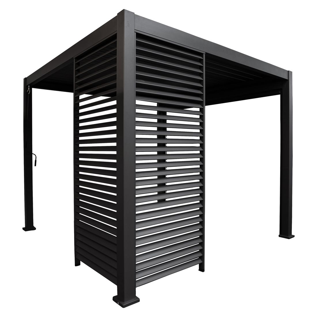 Pergola lamellvegg 93x236,5 cm aluminium antrasitt - Mirador