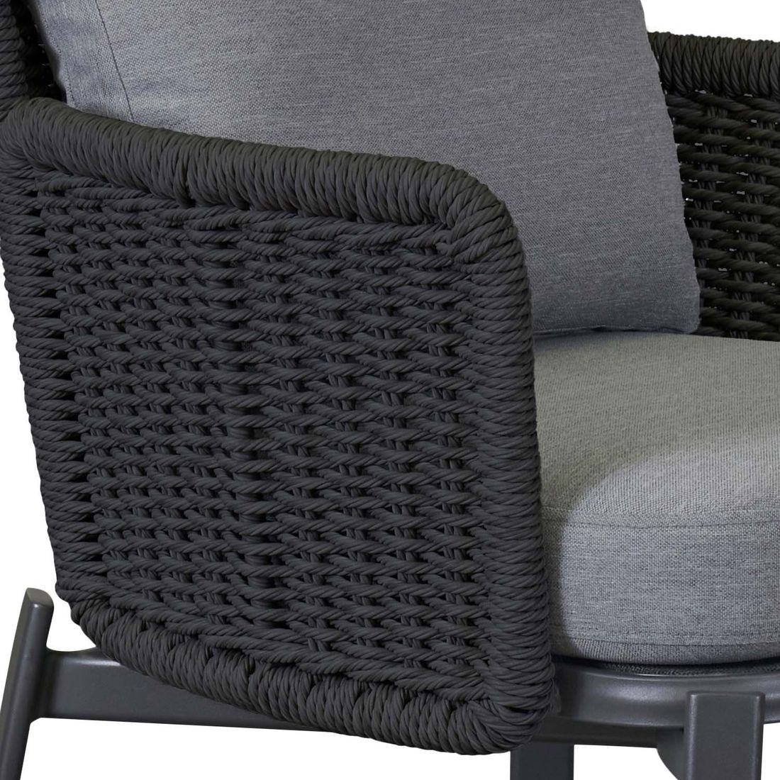 Hagestol med armlener Catalina aluminium/tau med puter - LC Garden