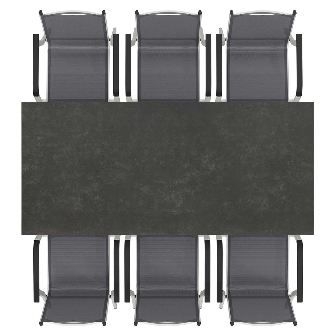 Hagemøbelsett Basic Plus 6 plasser, aluminium - Kettler
