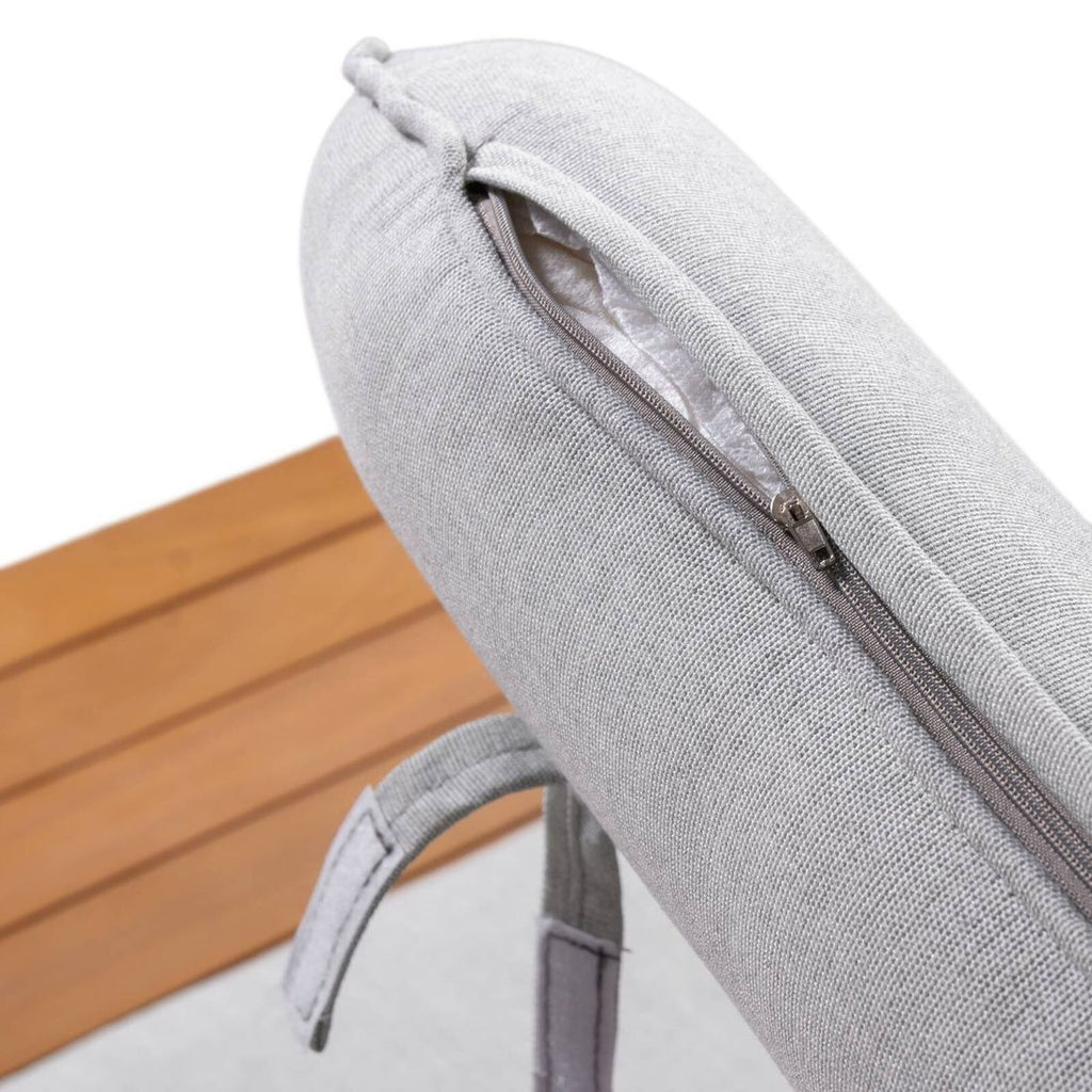 Hjørnesofa ute Madagaskar aluminium/akasie 253x175 cm - OUTLIV.