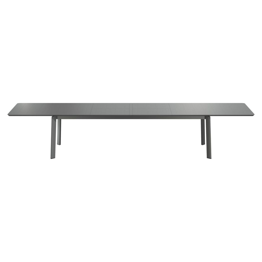 Uttrekkbart hagebord Milano 266/331/396x110cm aluminium - OUTLIV.