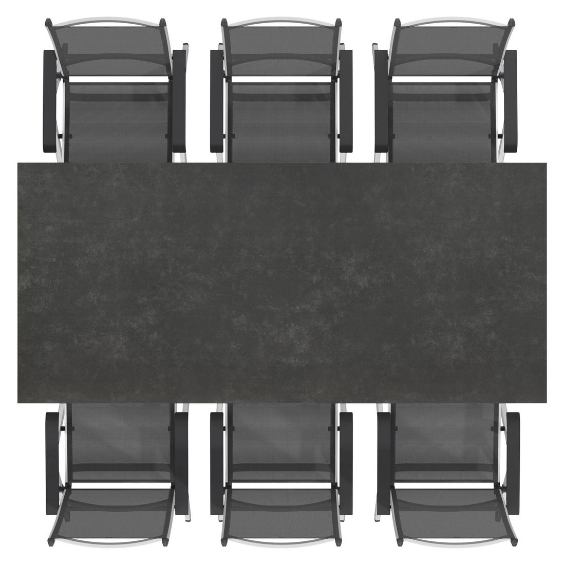 Hagemøbelsett Basic Plus 6 plasser aluminium 220x110 cm - Kettler