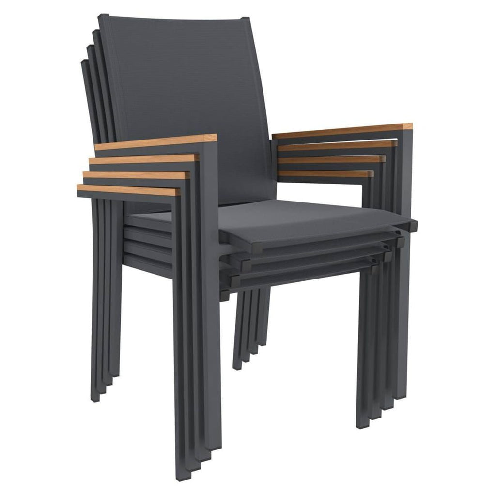 Hagemøbelsett Kobe 4 plasser teak/aluminium 150/210x90cm - OUTLIV.