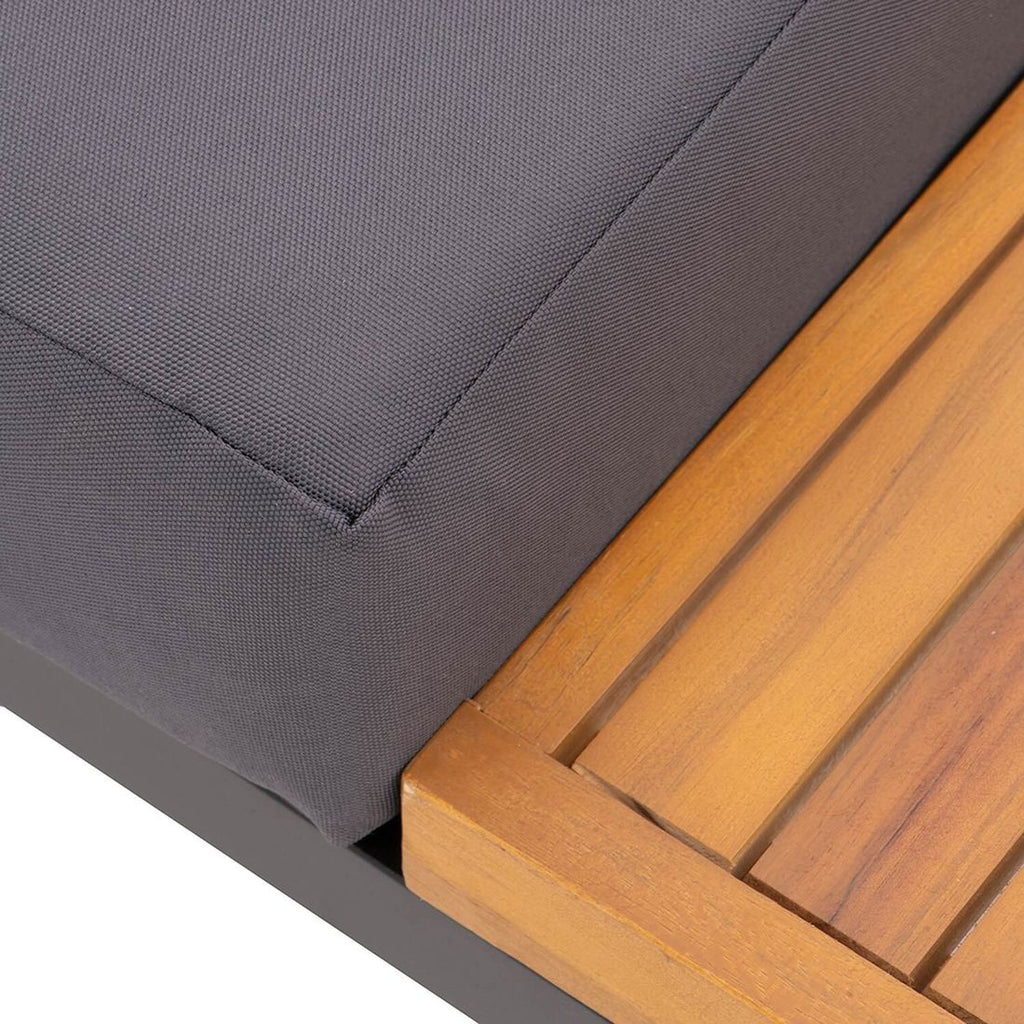 Hjørnesofa ute Bern med loungebord aluminium 220x140 cm - OUTLIV.