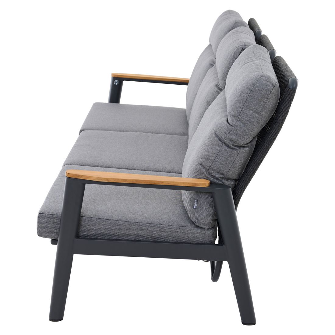 Hagesofa Cortina aluminium og tau 208 cm - Siena Garden