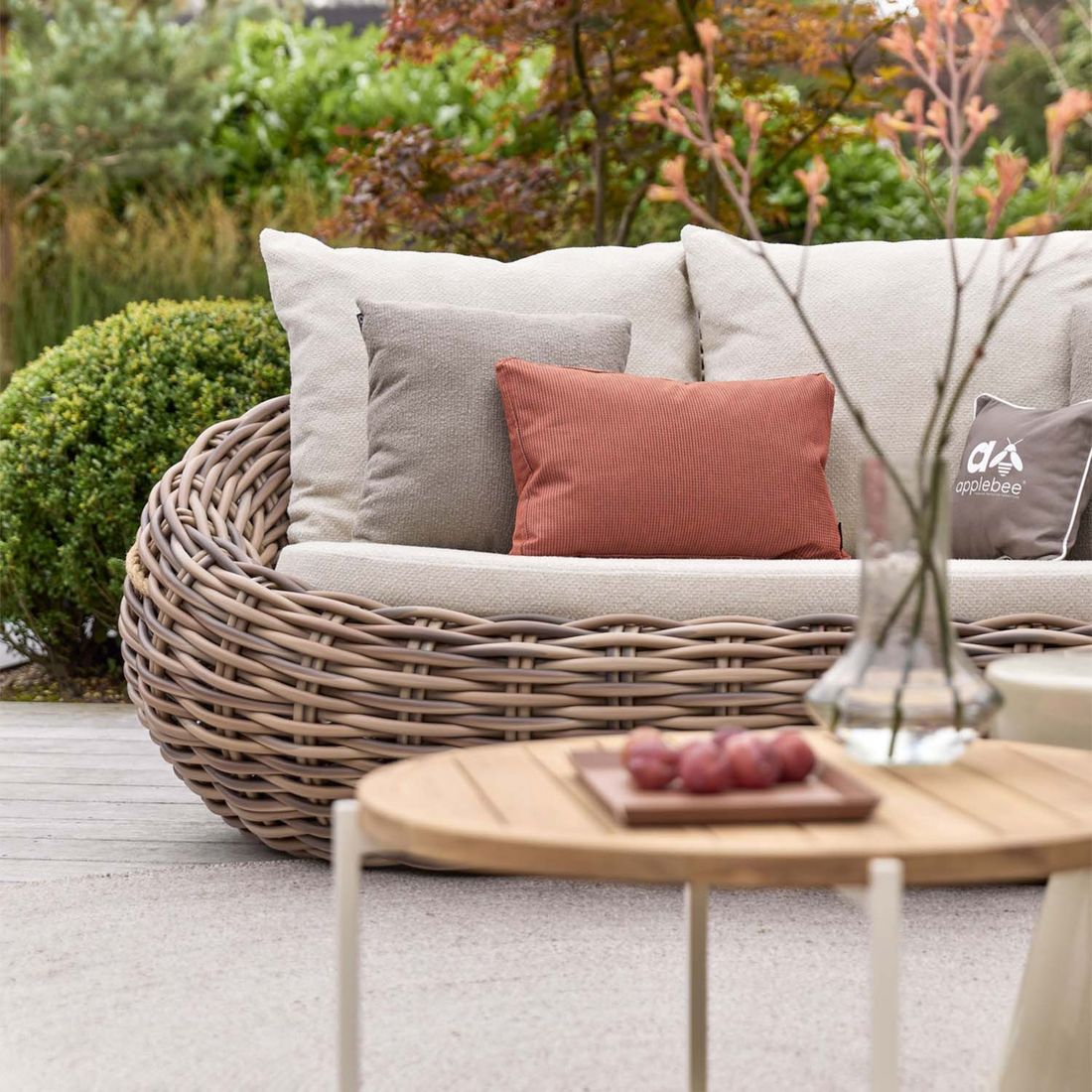 Loungesofa Cocoon polyrotting/Bee Wett 236 cm - Apple Bee