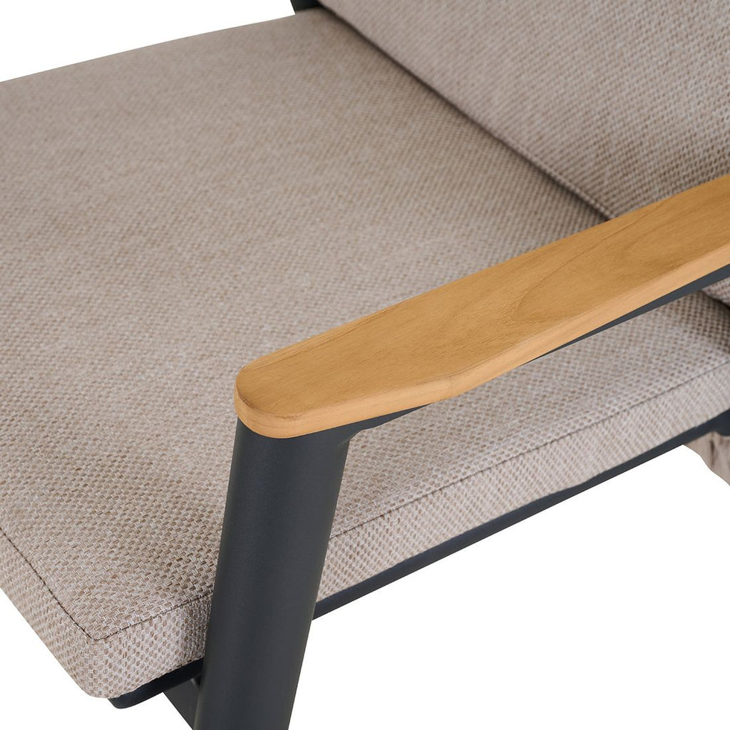 Hagestol Cortina aluminium med puter, regulerbar rygg - Siena Garden