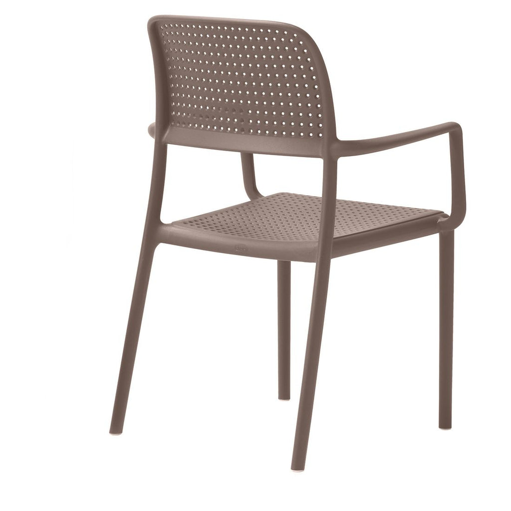Stabelstol ute Bora med armlener plast 59x59 cm - Nardi