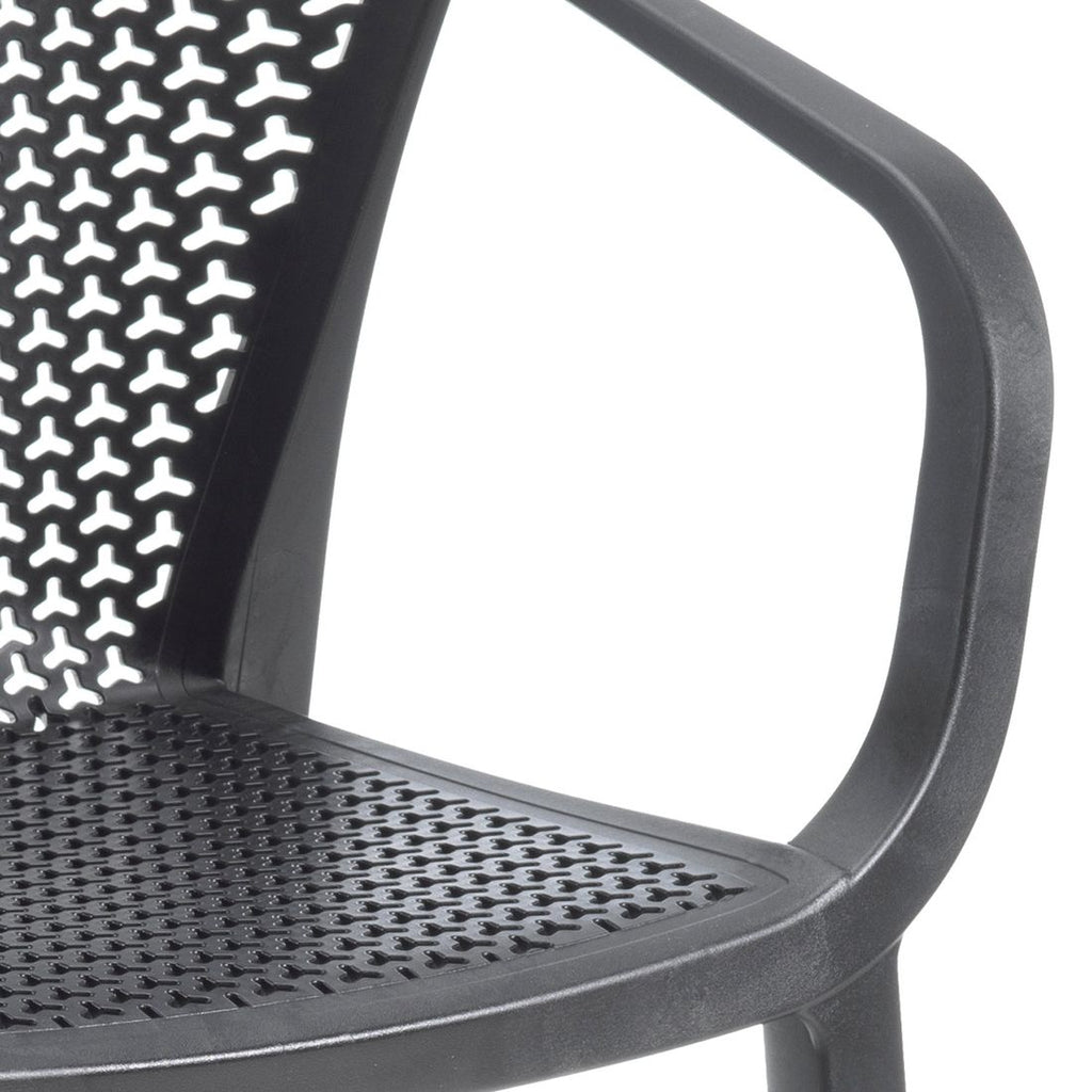 Stabelstol ute Gianet plast 48x57 cm mørkegrå - Gaber