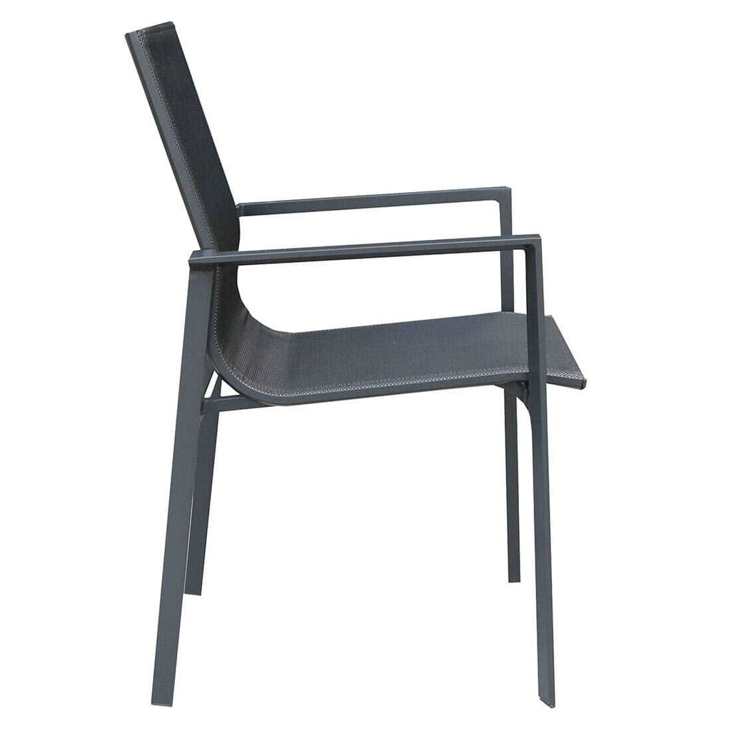 Spisesett ute Atlanta 4 plasser aluminium/textilen 160x90 cm - OUTLIV.