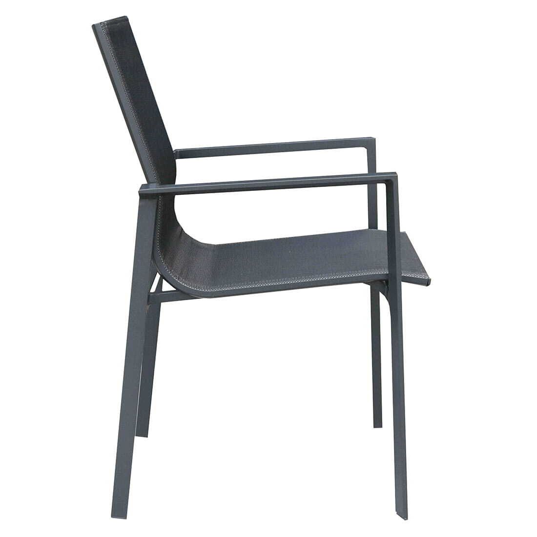 Spisesett ute Atlanta 4 plasser aluminium/textilen 160x90 cm - OUTLIV.