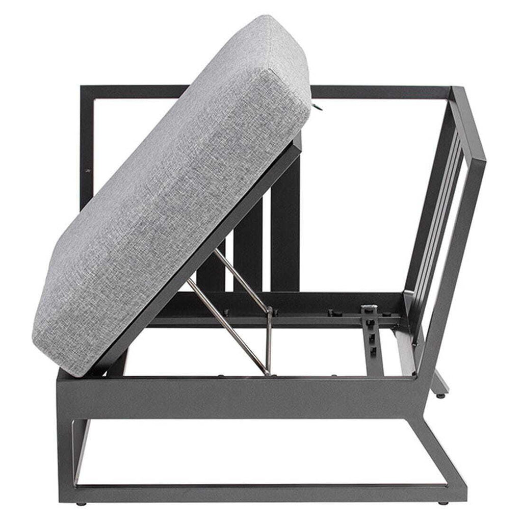 Hagesofa Ocean Skid Platform justerbar aluminium/olefin 242 cm - Kettler