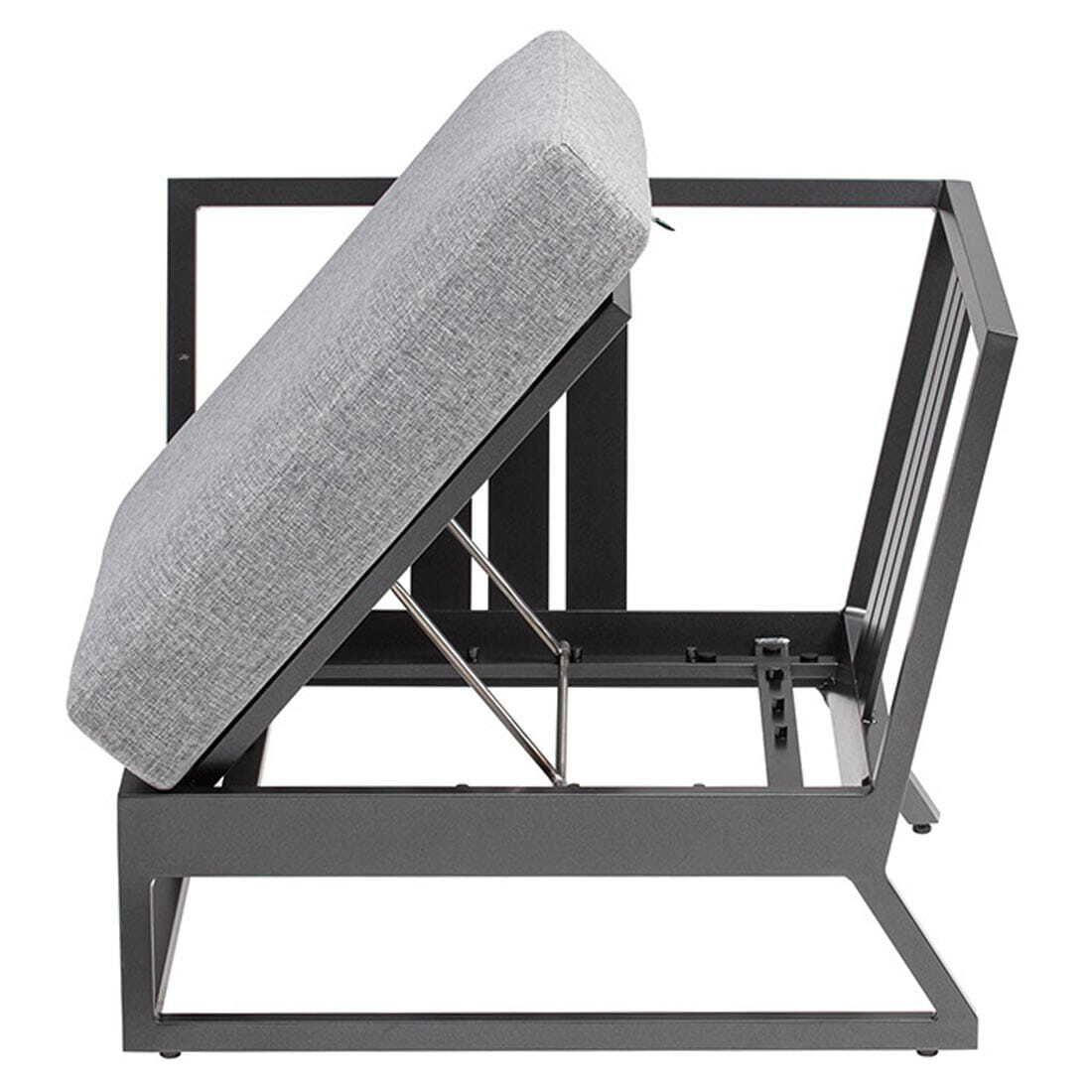 Hagesofa Ocean Skid Platform justerbar aluminium/olefin 242 cm - Kettler
