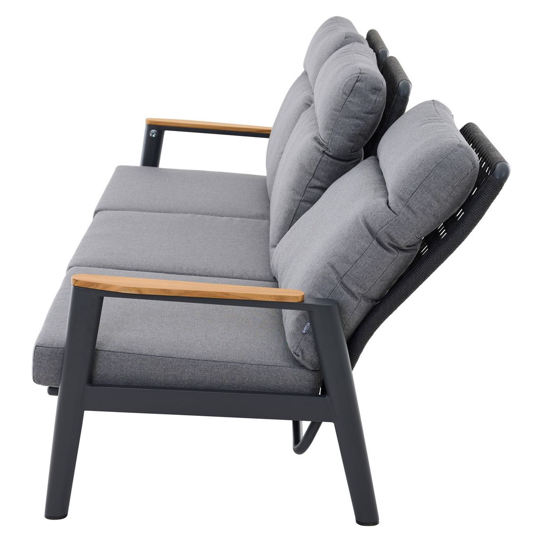 Hagesofa Cortina aluminium og tau 208 cm - Siena Garden