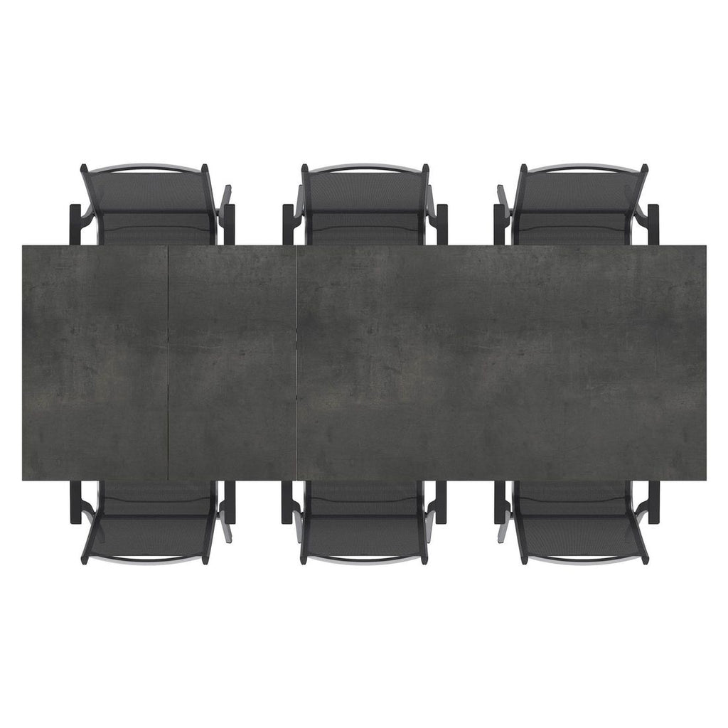 Hagemøbelsett Basic Plus 6 plasser, aluminium HPL 160/267x91 cm - Kettler