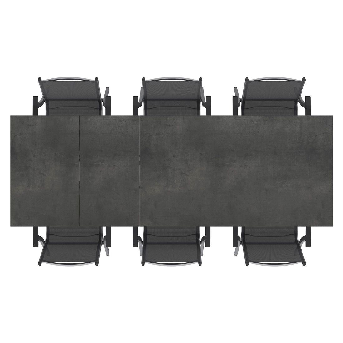 Hagemøbelsett Basic Plus 6 plasser, aluminium HPL 160/267x91 cm - Kettler