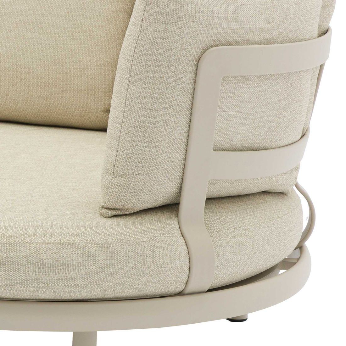 Loungesett Wave aluminium/teak med loungebord - Zebra