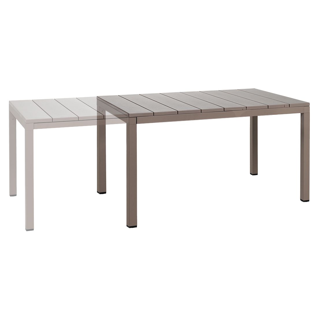 Hagemøbelsett Net XL 8 plasser, uttrekkbart 210/280x100 cm - Nardi