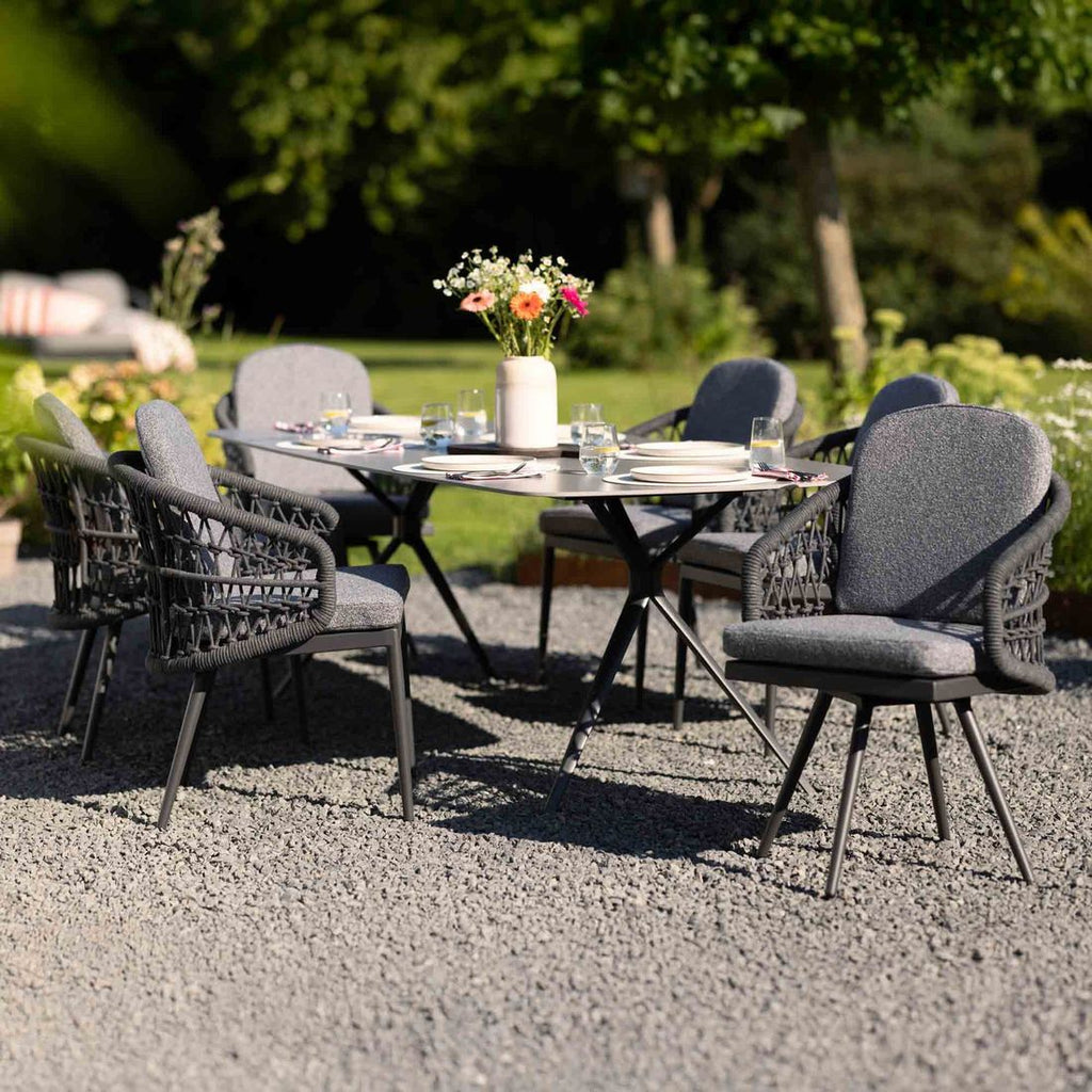 Hagestol 7012 dreibar aluminium/tau med puter - Interliving