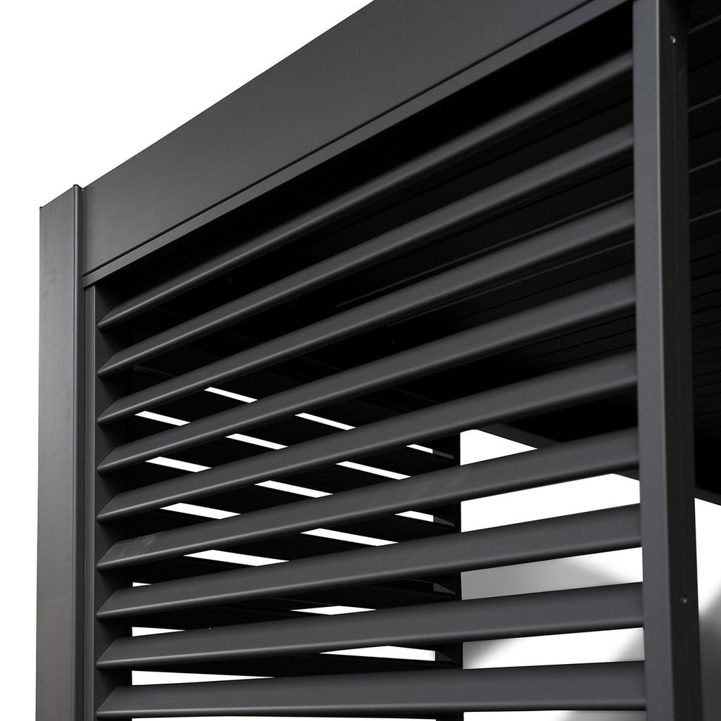 Pergola lamellvegg 93x236,5 cm aluminium antrasitt - Mirador