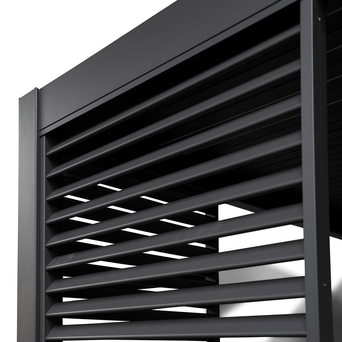 Pergola lamellvegg 93x236,5 cm aluminium antrasitt - Mirador