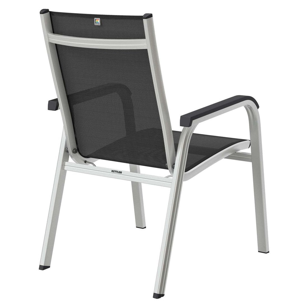 Stabelstol ute Basic Plus aluminium/textilen - Kettler