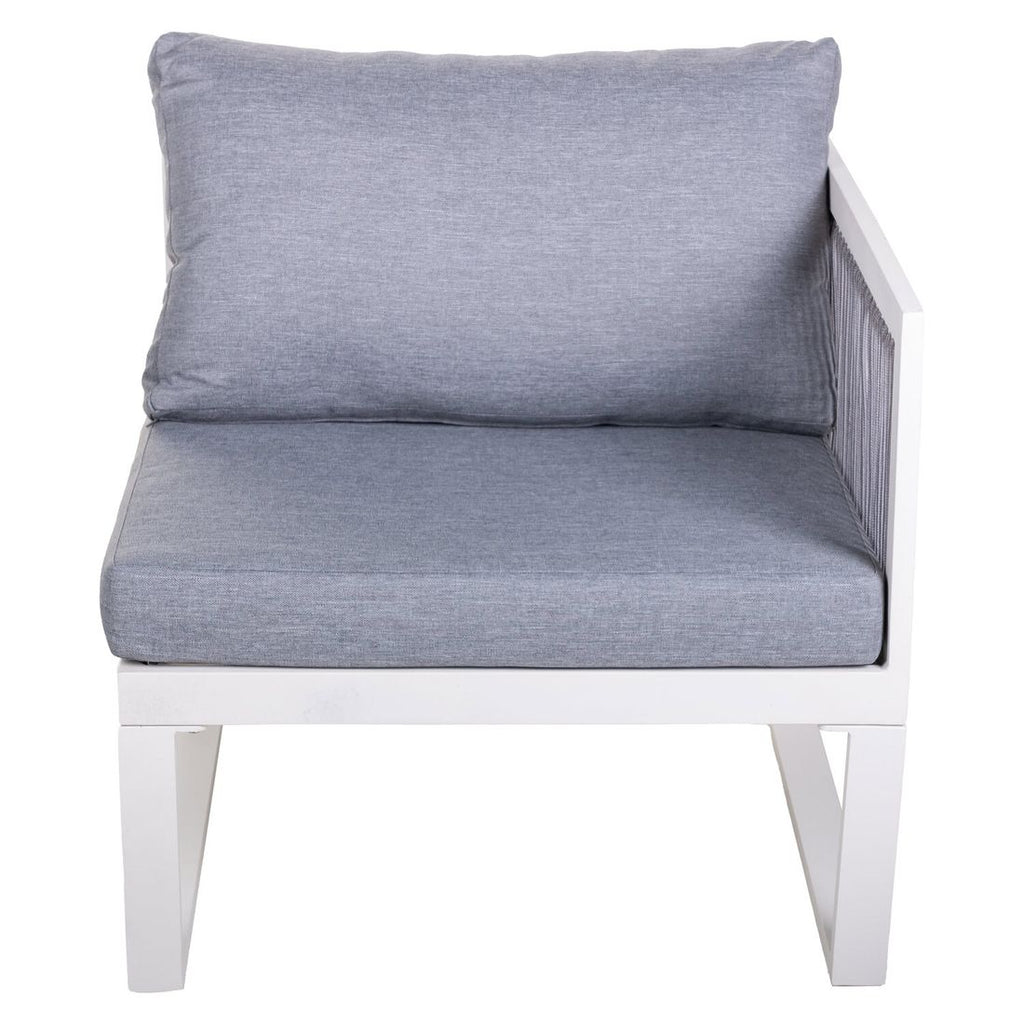 Loungesett Oscar aluminium/polypropylen hvit/grå - OUTLIV.