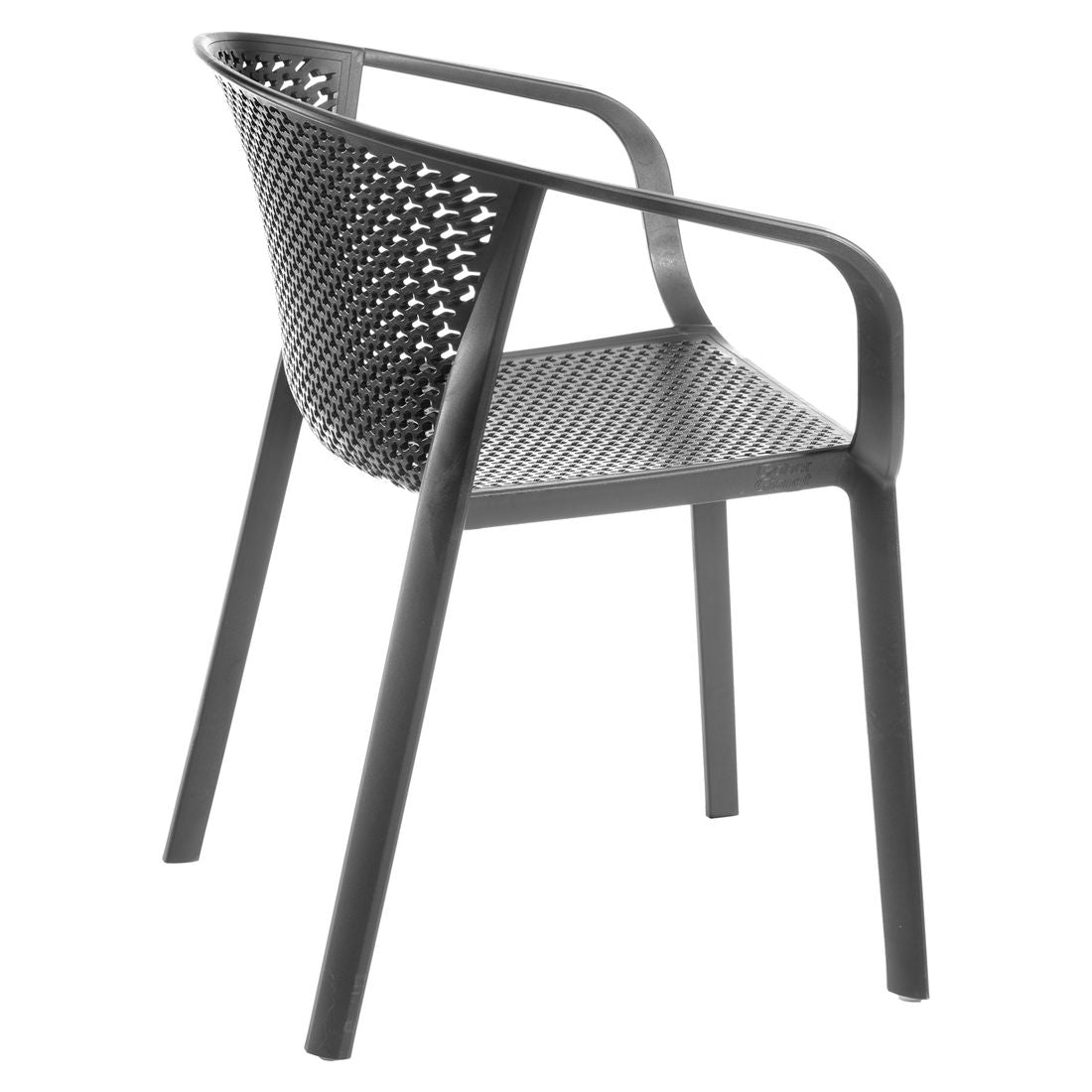 Stabelstol ute Gianet plast 48x57 cm mørkegrå - Gaber