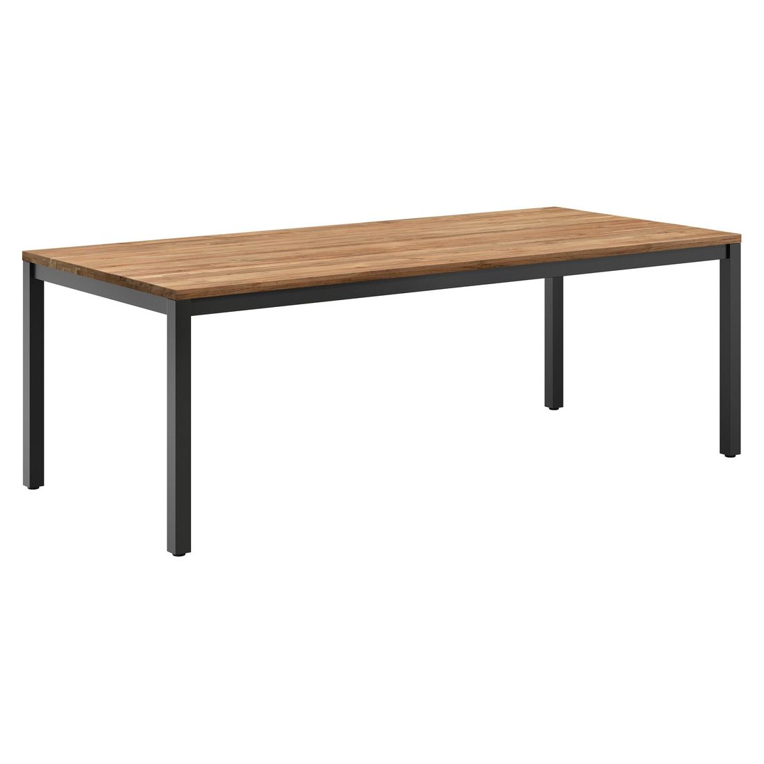 Aluminiumramme og Rope flett på Hagemøbelsett Monet 6 plasser teak og aluminium