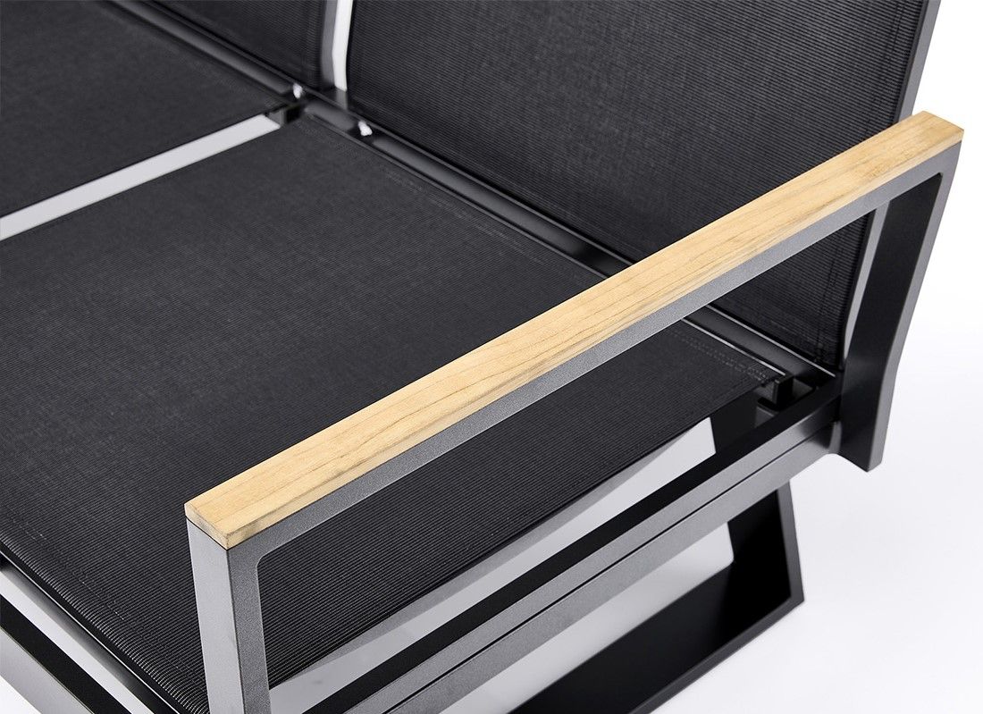 Armlene høyre Rasmus Modular aluminium/teak - Kettler bakside