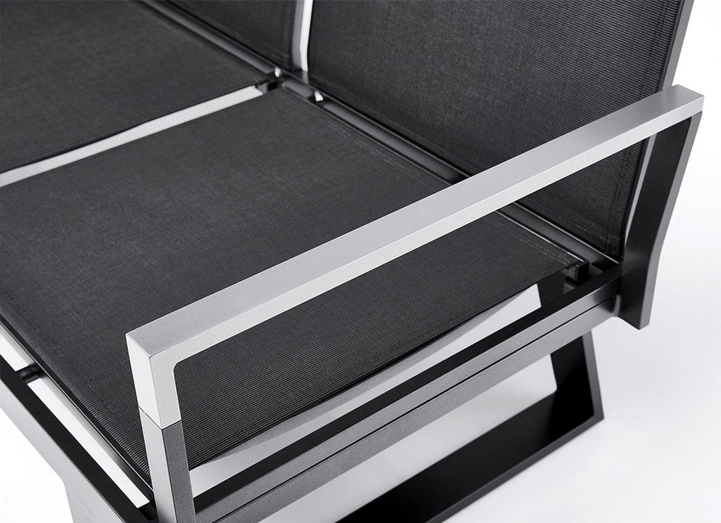 Armlene høyre Rasmus Modular aluminium antrasitt bakside