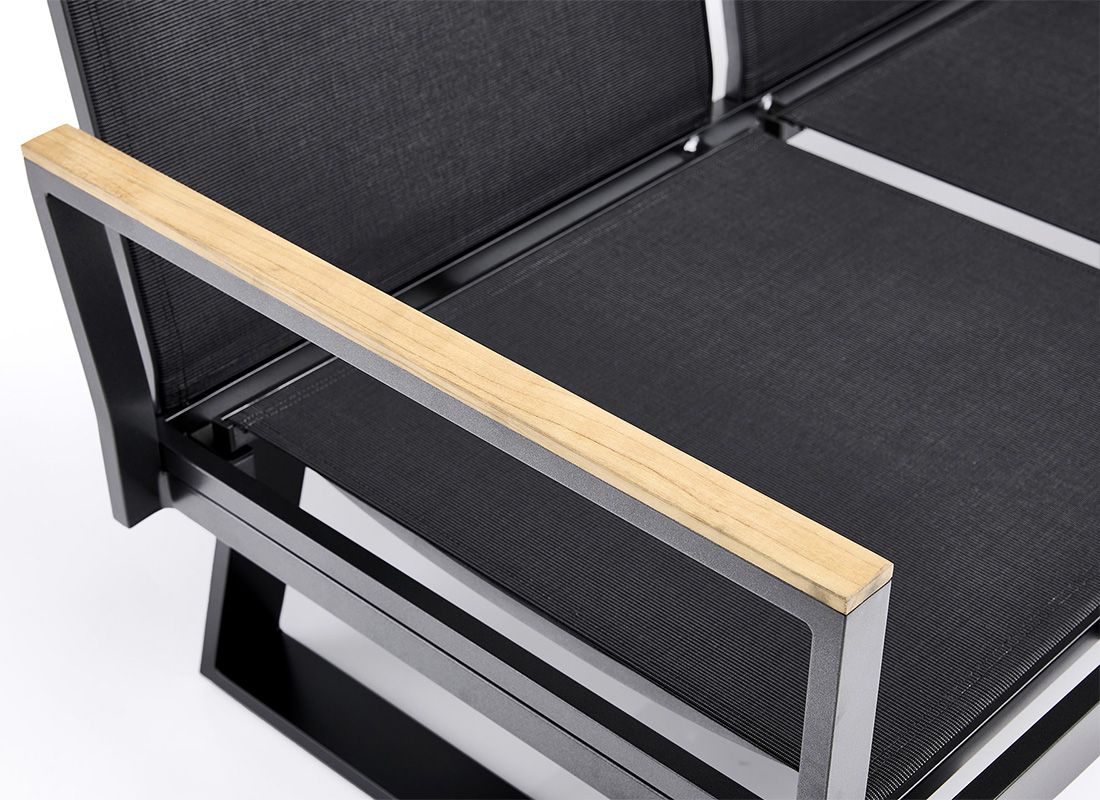 Armlene venstre Rasmus Modular aluminium/teak - Kettler bakside