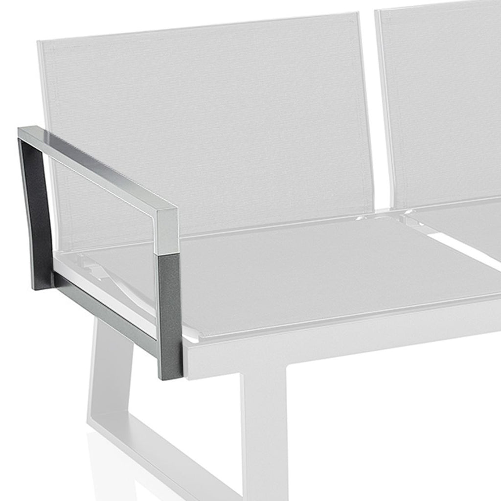 Armlene venstre Rasmus Modular aluminium antrasitt forfra